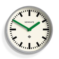 Newgate Αναλογικό Ρολόι Τοίχου Luggage Αθόρυβο Quartz 30cm Μεταλλικό, Πράσινοι Δείκτες