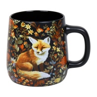 Konitz Κούπα 395ml Μαύρη Αλεπού Forest Wildlife Animals -Πορσελάνη