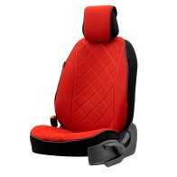 Otom Πλατοκάθισμα Active Pro Ύφασμα Τύπου Lacoste Ανάγλυφο Καπιτονέ Κόκκινο 1 Τεμάχιο