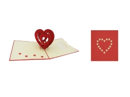 ORIGAMI Ευχετήρια Κάρτα 3D Καρδιά ORVA005