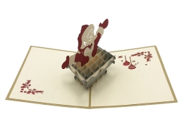 ORIGAMI Ευχετήρια Κάρτα 3D Χριστουγεννιάτικη Άγιος Βασίλης ORSU3635