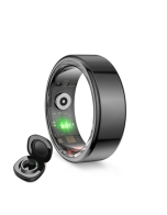 KSIX Smart Ring Saturn M 20mm 5ATM με Παλμογράφο και Sleep Monitor BSR01N10 Μαύρο