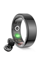 KSIX Smart Ring Saturn XL 21.4mm 5ATM με Παλμογράφο και Sleep Monitor BSR01N12 Μαύρο