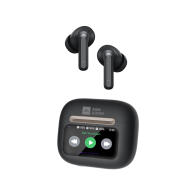 AGM Buds 9 – Ακουστικά Bluetooth 5.4 με ANC έως -25dB & Smart Θήκη με Οθόνη Αφής, IPX4, Μαύρο