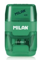 MILAN ξύστρα μολυβιών με κάδο & γόμα 1204703116 πράσινη