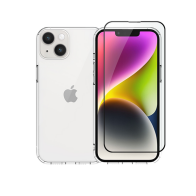 Vivid Set TPU Case + Full Face Tempered Glass Apple iPhone 15 Black