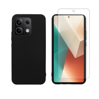 Vivid Set Matte Case Black + Tempered Glass Redmi Note 13 5G