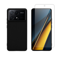 Vivid Set Matte Case Black + Tempered Glass Xiaomi Poco X6 Pro 5G
