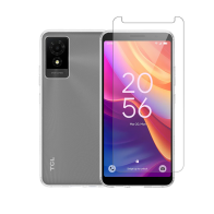 Vivid Set Gelly Case Transparent + Tempered Glass TCL 501