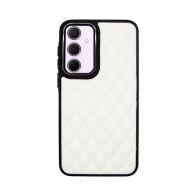 Vivid Diamond Shape PU Leather Case Samsung Galaxy A35 5G White