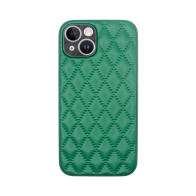 Vivid Diamond Shape PU Leather Case Apple iPhone 15 Green