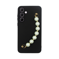 Vivid Silicone Case Pearl Chain Samsung Galaxy A35 5G Black