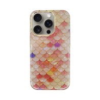 Vivid Mermaid Scale Silicone Case Apple iphone 15 Pro Max Pink