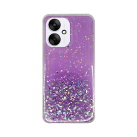 Vivid Liquid Glitter Case Redmi 13C Purple/Multicolor
