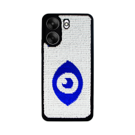 Vivid Sequin Case Redmi 13C Silver/Blue