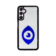 Vivid Sequin Case Samsung Galaxy A05s Silver/Blue