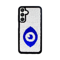 Vivid Sequin Case Samsung Galaxy A25 5G Silver/Blue