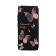 Vivid Silicone Case Xiaomi Redmi 12C Butterfly Black/Pink