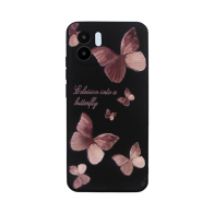 Vivid Silicone Case Redmi A2 Butterfly Black/Pink