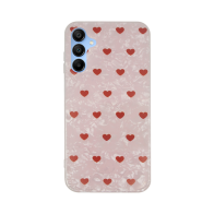 Vivid Heart Glitter Case Samsung Galaxy A04s Clear/Red