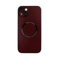 Vivid Magsafe Leather Case Apple iPhone 15 Purple