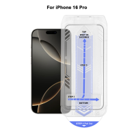 Vivid Full Face Tempered Glass W/Applicator Apple iPhone 16 Pro Black