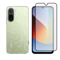 Vivid Set TPU Clear Case + Full Face Tempered Glass Redmi A7 Pro 4G