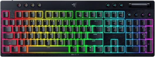 Razer BlackWidow V4 Low-profile HyperSpeed Ασύρματο Gaming Μηχανικό Πληκτρολόγιο με Green Διακόπτες και RGB Φωτισμό Αγγλικό US