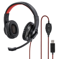 Hama "HS-USB400" PC USB Office Headset, Stereo, Μαύρο