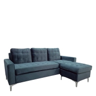 ARTELIBRE Καναπές Γωνιακός BLAZE Αναστρέψιμος Γκρι Ύφασμα 190x128x82cm