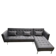 ARTELIBRE Καναπές Κρεβάτι Γωνιακός ARION Γκρι Ύφασμα 244x162x84cm