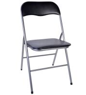 ArteLibre Kαρέκλα πτυσσόμενη Regale Μαύρο 44x48x82cm