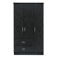 Arte Libre Ντουλάπα Μοριοσανίδα 89x42x181cm Fritillaria Μαύρο