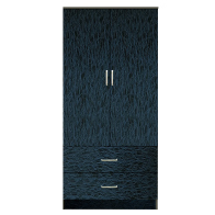 Arte Libre Ντουλάπα Μοριοσανίδα/Μελαμίνη Shalowtail 80x50x180cm Μαύρο