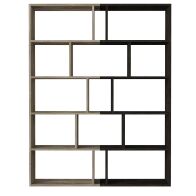 Arte Libre Βιβλιοθήκη Idra 124x26x159cm Ανοιχτό Καφέ Σκούρο Καφέ