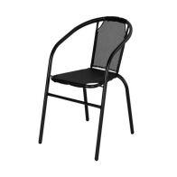 ArteLibre Πολυθρόνα Μεταλλική Moon Μαύρο 53x58x74cm