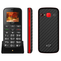 NSP 2000DS RED (8220296) (Greek Menu) Κινητό 2SIM με BT, οθόνη 1.8″, κουμπί SOS και ΔΩΡΟ hands-free