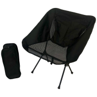 Campus Πολυθρόνα πτυσσόμενη, μεταλλική, μαύρη