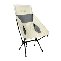 myResort Πολυθρόνα Αρθρωτή Μεταλλική Εκρού Polyester 600D
