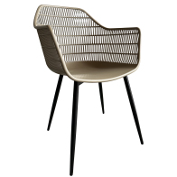 ARTELIBRE Πολυθρόνα Κήπου KOPHIPHI Μπεζ/Μαύρο PP/Μέταλλο 53x58x86.5cm