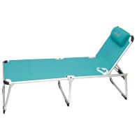 myResort Ξαπλώστρα Ραβδωτή Αλουμινίου Γαλάζια