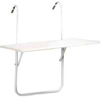Campus Τραπέζι Πτυσσόμενο Αλουμινίου Για Μικρούς Χώρους Κρεμαστό 61x42.5x42.5cm 171-4247Α Λευκό