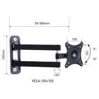Osio OSM-7832 Βάση τηλεόρασης 10" - 24" VESA 100 x 100