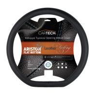 CARTECH ΚΑΛΥΜMA ΤΙΜΟΝΙΟΥ ARISTON LEATHER FEELING ΜΑΥΡΟ MD FLAT BOTTOM