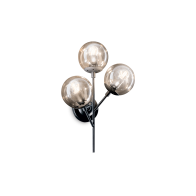 Ideal Lux Φωτιστικό Τοίχου Απλίκα Πολύφωτο Kepler AP3 187006 E27 max 3 x 60W Μαύρο