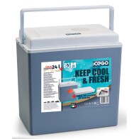 Icego Ψυγείο Φορητό Ηλεκτρικό 24 Lt. Ιταλίας -Διαθέτει  Δεύτερο Καπάκι