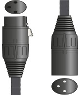 CITRONIC RETRO BRAINED XLRF-XLRM MICROPHONE LEAD 6m BLACK