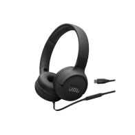 JBL Tune 520C, On-Ear Wired Headphones, USB-C, Hi-Res, (Black)