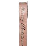 ΚΟΡΔ.ΣΑΤΕΝ ΟΥΓΙΑ  MERRY XMAS  3,8cmX9m NUDE-ΑΣΗΜΙ