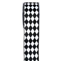 ΚΟΡΔ.HOLLAND VELVET  BACKING RAVEL 6.7cmX9m ΜΑΥΡΟ-ΛΕΥΚΟ